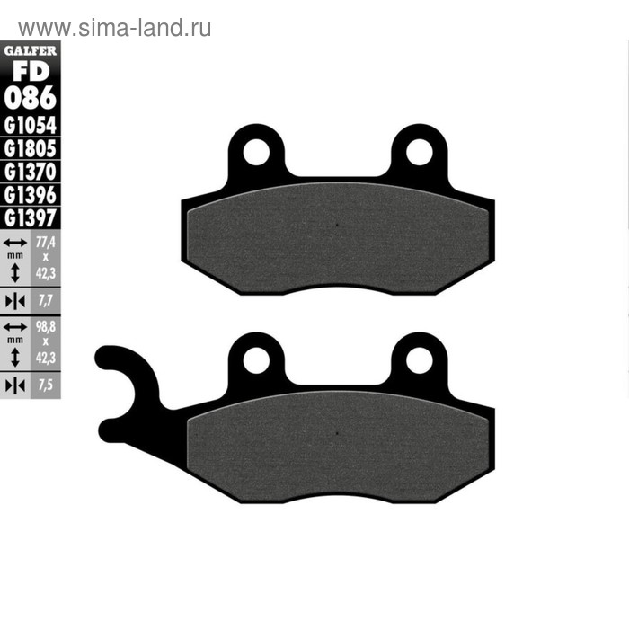 Колодки тормозные Galfer, FD086G1054 - Фото 1