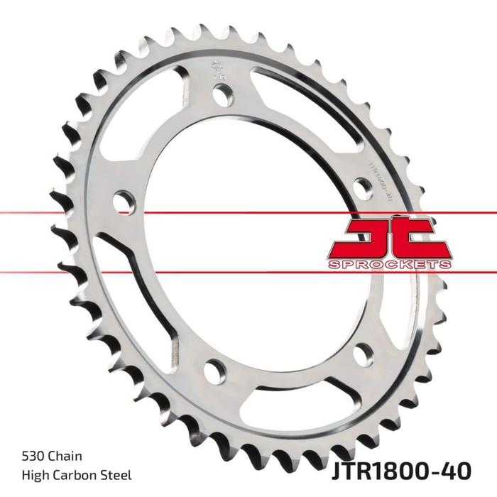 Звезда ведомая JTR1800-40, R1800-40, JT sprockets, цепь 530, 40 зубьев - Фото 1