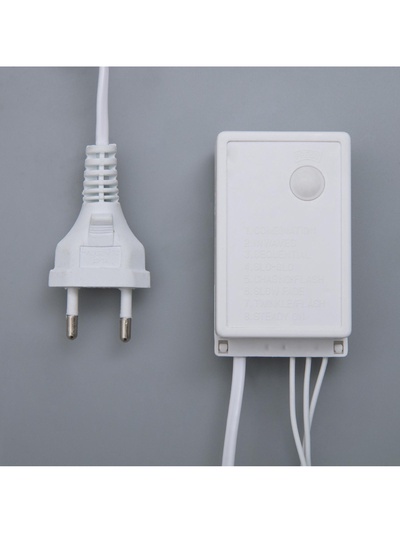 Гирлянда «Нить» 10 м, IP44, белая нить, 100 LED, свечение жёлтое, 8 режимов, 220 В
