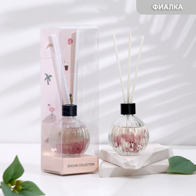 Диффузор ароматический с наполнением Natural, 50 мл, фиалка, «Богатство Аромата»