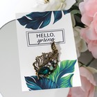 Брошь «Лист весенний» ажурный, цвет зелёный в чернёном золоте - Фото 2