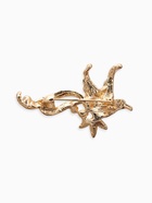 Брошь «Птица счастья», цвет бело-голубой в золоте - Фото 2