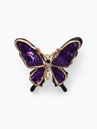 Брошь «Бабочка» дарк, цвет чёрно-фиолетовый в чернёном золоте - Фото 1