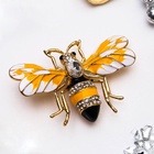 Брошь «Пчела» медуница, цветная в золоте - Фото 3