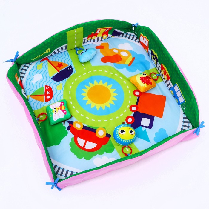 Игровой коврик для детей «Манеж», диаметр 85 см, виды МИКС, Крошка Я - фото 1889306894
