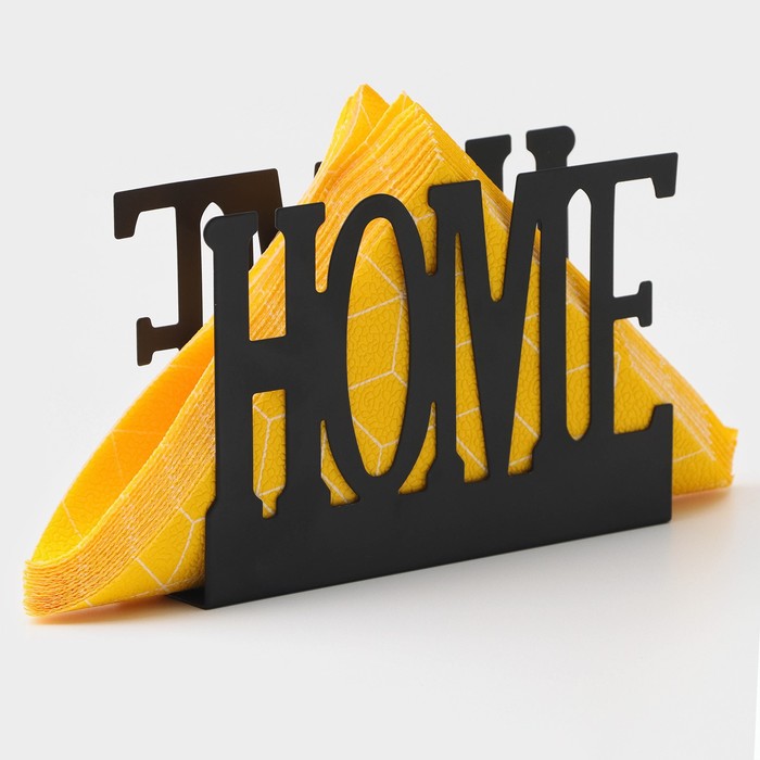 Салфетница Доляна Home, 15×4×10 см, чёрная - Фото 1