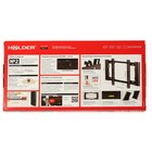 Кронштейн HOLDER LCD-F3919-B, для ТВ, фиксированный, 22"-47", 25 мм от стены, черный - Фото 8