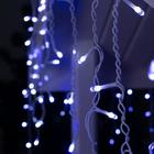 Гирлянда «Бахрома» 4 × 0.6 м, IP44, белая нить, 180 LED, свечение бело-синее, мигание, 220 В - Фото 3