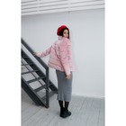 Куртка женская утепленная бархатная, р.L, цв.розовый - Фото 4