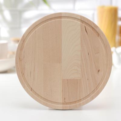 Доска разделочная круглая Доляна «Фортуна», d=25 см, толщина 1.8 см, дерево берёза