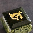 Шкатулка "Коронованная ящерица", 5х5х5 см, натуральный камень, змеевик - Фото 2