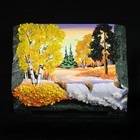 Ларец "Осень" 15х10х7 см, каменная крошка, змеевик - фото 20872954