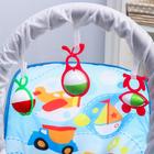 Шезлонг-качалка для новорождённых «Транспорт», игровая дуга, съёмные игрушки МИКС - Фото 2