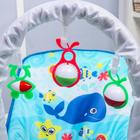 Шезлонг-качалка для новорождённых «Морское приключение», игровая дуга, съёмные игрушки МИКС - Фото 2