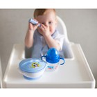 Набор детской посуды «Сладкий малыш», 3 предмета: тарелка на присоске, крышка, ложка, цвет голубой - Фото 10