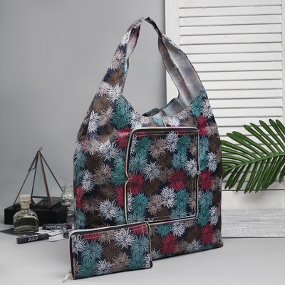 Сумка хозяйственная, трансформируется в кошелёк, водонепроницаемая, цвет чёрный