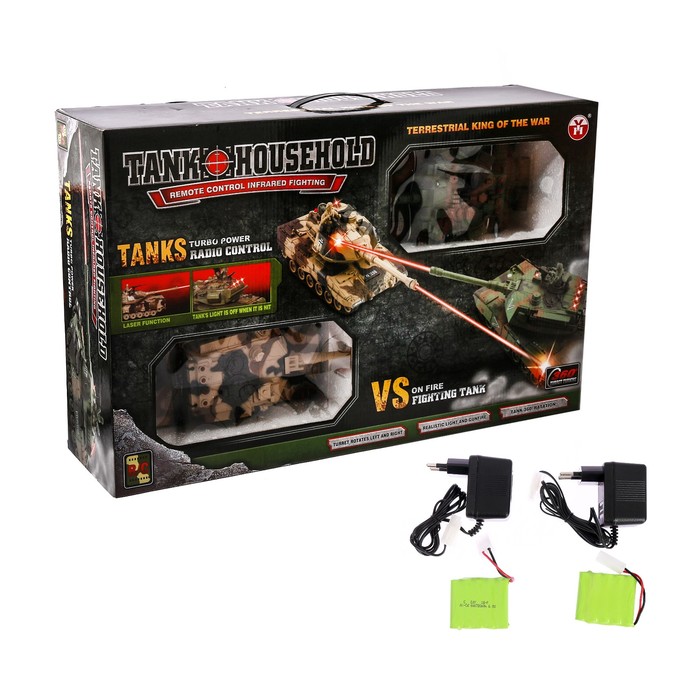 Танковый бой «Великая битва», на радиоуправлении, 2 танка, свет и звук 44383
