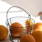 Фруктовница Доляна, 19.5×19.5×13 см, чёрная - Фото 9