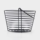 Фруктовница Доляна, 19.5×19.5×13 см, чёрная - Фото 4