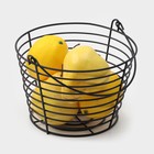 Фруктовница Доляна, 19.5×19.5×13 см, чёрная - Фото 2