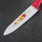 Нож кухонный керамический "Красная роза", лезвие 15 см, красная рукоять - Фото 2