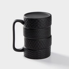 Кружка «Шины», 460 мл, керамика, чёрная - Фото 4