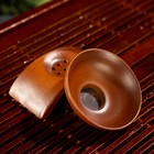 Набор для чайной церемонии керамический «Кафей», 9 предметов: 6 пиал 70 мл, чайник 300 мл, чахай 260 мл, фильтр с подставкой, цвет коричневый - Фото 4