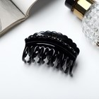 Краб для волос "Черный" гребешок, 6,2 см, чёрный - фото 10919730