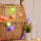 УЦЕНКА Гирлянда «Нить» 5 м с насадками «Ёжики цветные», IP20, прозрачная нить, 20 LED, свечение мульти (RG/RB), мигание, 220 В - Фото 5