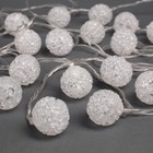 УЦЕНКА Гирлянда «Нить» 5 м с насадками «Шарики акриловые», IP20, прозрачная нить, 20 LED, свечение мульти (RG/RB), мигание, 220 В - Фото 6