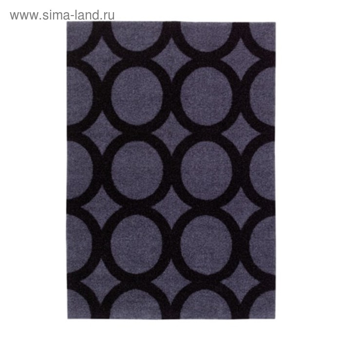 Придверный коврик МЕЙЛС, размер 40х60 см, цвет серый/чёрный - Фото 1