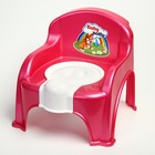 Горшок-стульчик с крышкой, цвет малиновый - Фото 1