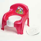 Горшок-стульчик с крышкой, цвет малиновый - фото 20873310