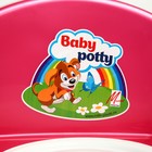 Горшок-стульчик с крышкой, цвет малиновый - фото 20873312