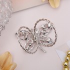 Кольцо для платка «Стрекозка» цветное в серебре - Фото 2