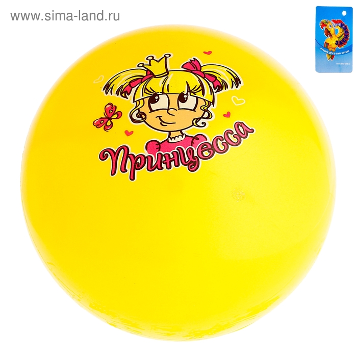 Мяч детский «Принцесса», d=22 см, 60 г, цвета МИКС - Фото 1