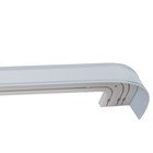 Карниз трёхрядный «Ультракомпакт. Меандр», 280 см, с декоративной планкой 7 см, серебро/белый - фото 9594250