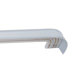 Карниз трёхрядный «Ультракомпакт. Меандр», 360 см, с декоративной планкой 7 см, серебро/белый - фото 9594251