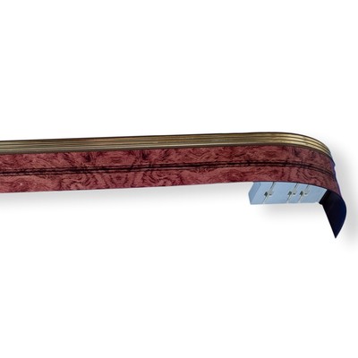 Карниз трёхрядный «Ультракомпакт. Меандр», 160 см, цвет бордовый