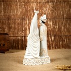 Статуэтка "Свадебная пара" белая, с золотым - Фото 4