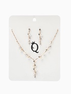 Набор 2 предмета: серьги, колье "Изумление" ветвь, цвет белый в золоте, 42 см - фото 809559220