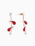 Набор 2 предмета: серьги, колье «Изумление» цветение, цвет красно-белый в золоте, 42 см - Фото 3