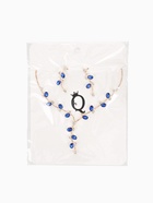 Набор 2 предмета: серьги, колье «Изумление» цветение, цвет сине-белый в золоте, 42 см - Фото 11