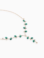 Набор 2 предмета: серьги, колье «Изумление» цветение, цвет зелёно-белый в золоте, 42 см - Фото 3