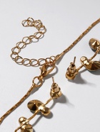 Набор 2 предмета: серьги, колье «Изумление» цветение, цвет зелёно-белый в золоте, 42 см - Фото 10