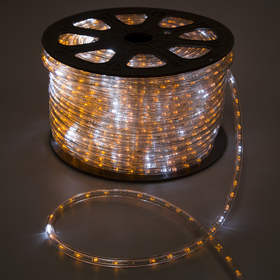 Световой шнур Luazon Lighting 13 мм, IP65, 100 м, 36 LED/м, 220 В, 2W, мерцание, свечение жёлтое