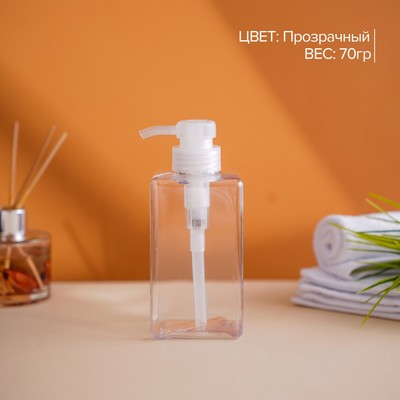 Дозатор для мыла Доляна, 500 мл, 6.5×15.5 см, прозрачный
