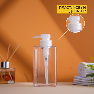 Дозатор для мыла Доляна, 500 мл, 6.5×15.5 см, прозрачный