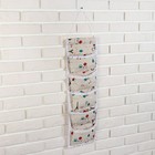Органайзер подвесной с карманами «Париж», 5 отделений, 19×68 см, цвет бежевый - Фото 2