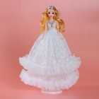 Кукла на подставке «Принцесса», белое платье, корона - Фото 1